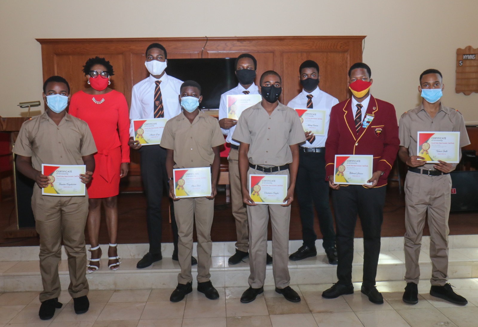 Cornwall College Alumni Association of South Florida 2020 scholarship recipients 